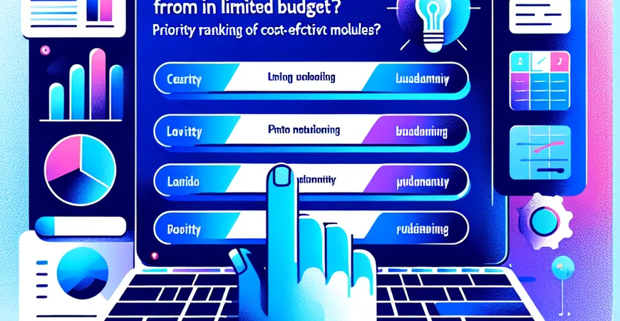  预算有限如何选功能？高性价比模块的优先级排序  